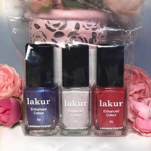 Londontown Set: Summer Sorbet Collection Trio - Purple/Blue Milky Pink Red BNIP